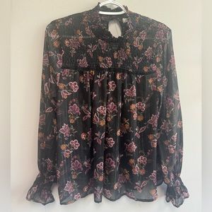 Jolt Sheer floral blouse size xl